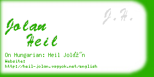 jolan heil business card